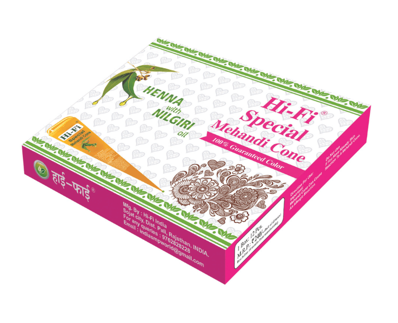 Hi-Fi Special Mehandi Cone MRP-20/- (Pack of 12)