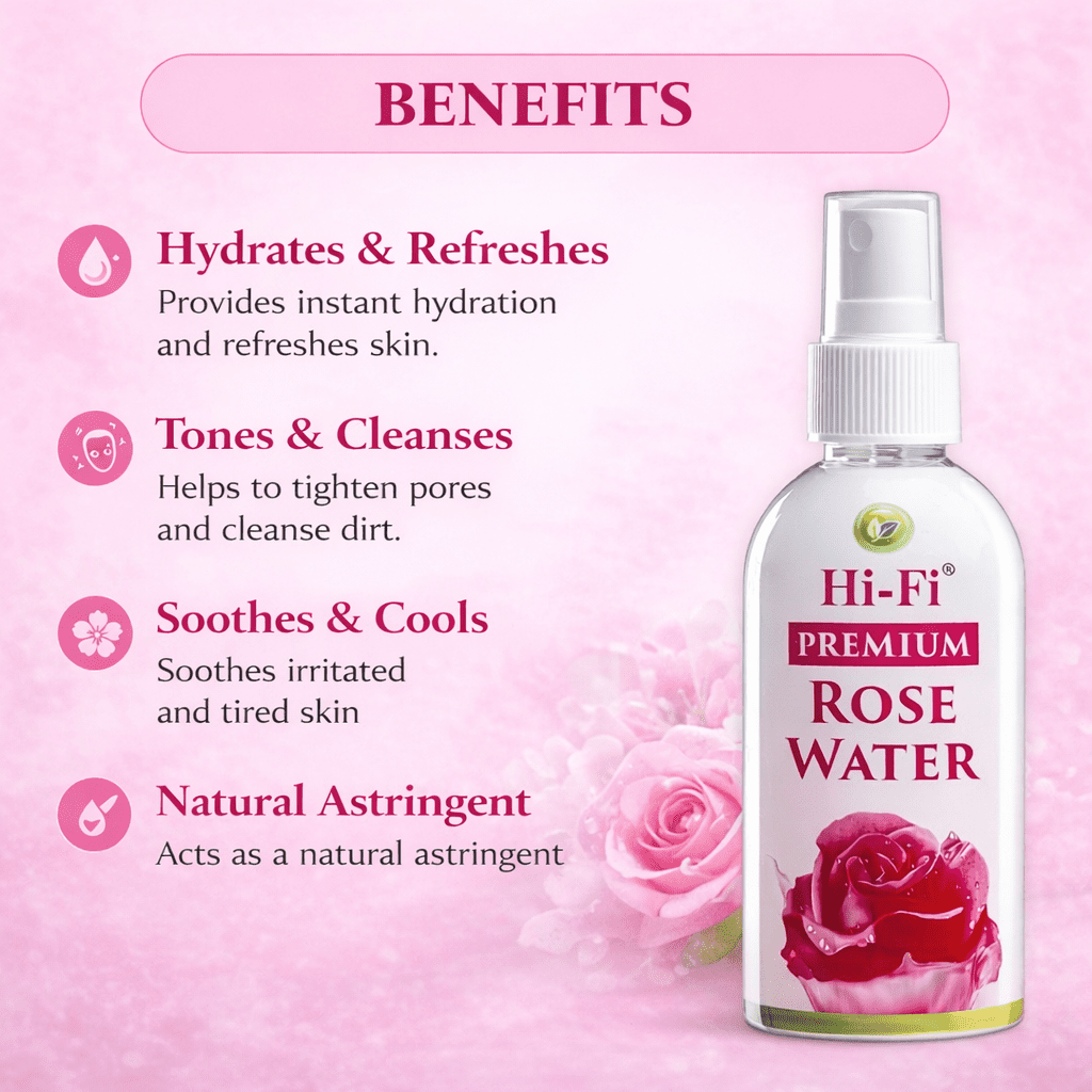 Hi-Fi Premium Rose Water Spray 100ml MRP-50/- (Pack of 3) - Image 4