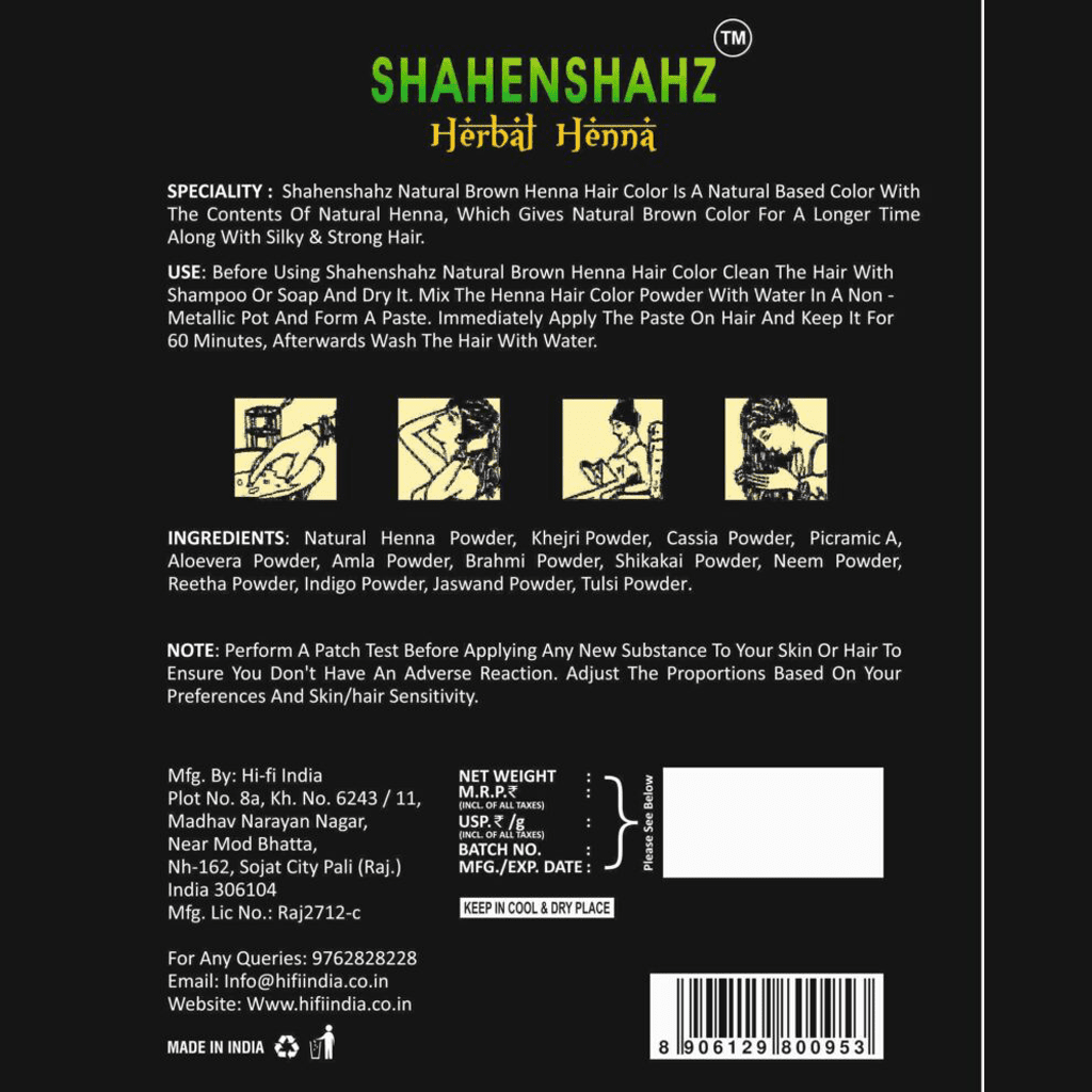Shahenshahz Herbal Henna (Pack of 3) 300gm MRP-150/- - Image 2